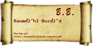 Baumöhl Buzád névjegykártya